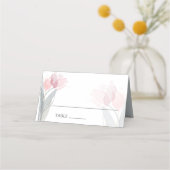 Moderne Waterverf - roze tulpen Plaatskaartje (Achterkant)