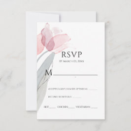 Moderne Waterverf - roze tulpen  RSVP Kaartje