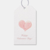 Moderne Waterverf roze Valentijnsdag Cadeaulabel (Voorkant)