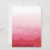 Moderne Waterverf | Roze voorste en achterste brui Kaart (Achterkant)