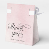 Moderne Waterverf Roze Wolk Negen Baby shower Bedankdoosjes (Achterkant)