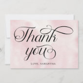 Moderne Waterverf Roze Wolk Negen Baby shower Bedankkaart (Voorkant)