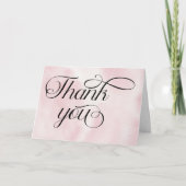 Moderne Waterverf Roze Wolk Negen Baby shower Bedankkaart (Voorkant)