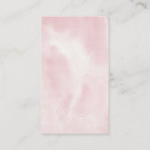 Moderne Waterverf Roze Wolk Negen Baby shower Informatiekaartje (Achterkant)