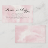 Moderne Waterverf Roze Wolk Negen Baby shower Informatiekaartje (Voorkant / Achterkant)