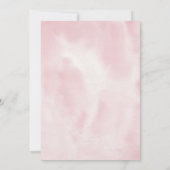 Moderne Waterverf Roze Wolk Negen Baby shower Kaart (Achterkant)