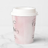 Moderne Waterverf Roze Wolk Negen Baby shower Papieren Bekers (Rechts)