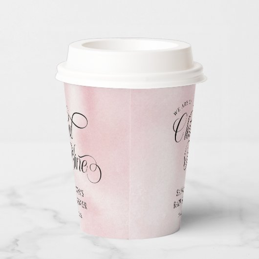 Moderne Waterverf Roze Wolk Negen Baby shower Papieren Bekers (Rechts)