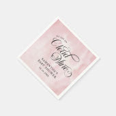 Moderne Waterverf Roze Wolk Negen Baby shower Servet (Hoek)