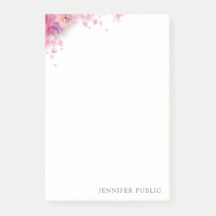 Moderne Waterverf Rozen Bloemen Elegante Sjabloon Post-it® Notes