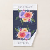 Moderne Waterverf Rozen Floral Bouquet Bad Handdoek (Handdoek)