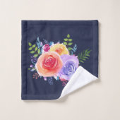 Moderne Waterverf Rozen Floral Bouquet Bad Handdoek (Wasdoekje)