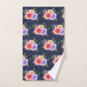 Moderne Waterverf Rozen Floral Bouquet Pattern Bad Handdoek (Handdoek)