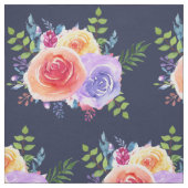 Moderne Waterverf Rozen Floral Bouquet Pattern Stof (Swatch)