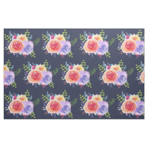 Moderne Waterverf Rozen Floral Bouquet Pattern Stof