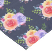 Moderne Waterverf Rozen Floral Bouquet Pattern Tafelkleed (Gekanteld)