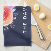 Moderne Waterverf Rozen Floral Bouquet Theedoek (Quarter Fold)