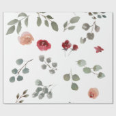 Moderne Waterverf Rozen — Verpakkingspapier Cadeaupapier (Vlak)