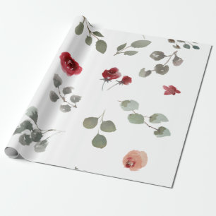 Moderne Waterverf Rozen — Verpakkingspapier Cadeaupapier