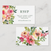 Moderne Waterverf RSVP Informatiekaartje (Voorkant / Achterkant)