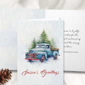 Moderne Waterverf rustieke Boerderijen boom Vrolij Feestdagen Kaart