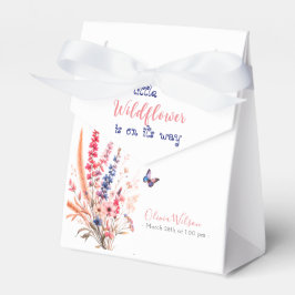 Moderne Waterverf Rustieke rode blauwe wilde bloem Bedankdoosjes