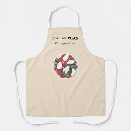 Moderne Waterverf Salade Logo Chef | beroeps Schort (Voorkant)