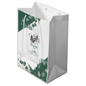 Moderne waterverf salie groene eucalyptus bruiloft medium cadeauzakje (Voorkant Gekanteld)