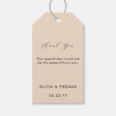 Moderne Waterverf Sandy Beach Waves Weddenschap Cadeaulabel (Voorkant)