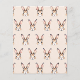 Moderne Waterverf Schattige Easter Bunny Face Pape