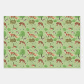 Moderne Waterverf Schattigee bosdieren weide Inpakpapier Vel (Voorkant 2)