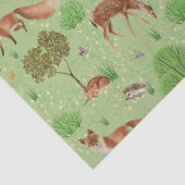 Moderne Waterverf Schattigee bosdieren weide Tissuepapier (Detail)