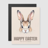 Moderne Waterverf Schattigee Paashaas Magnetische  (Voorkant / Achterkant)