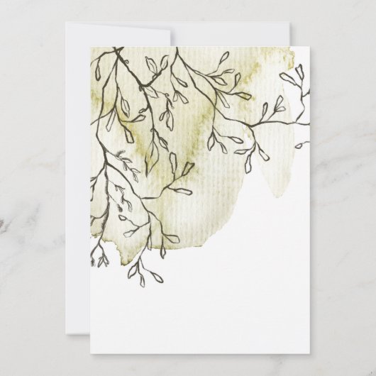 Moderne Waterverf schets Verplaatsende Aankondigin Aankondiging (Achterkant)