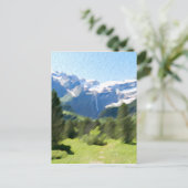 Moderne Waterverf Schilderen Berglandschap Briefkaart (Staand voorkant)