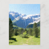 Moderne Waterverf Schilderen Berglandschap Briefkaart (Voorkant)