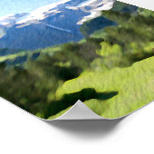 Moderne Waterverf Schilderen Berglandschap Poster (Hoek)