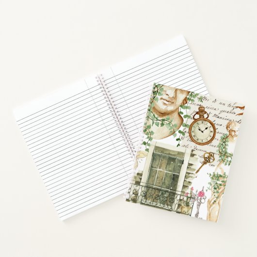 Moderne  waterverf schilderij Grieks Notitieboek (Binnen)