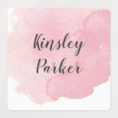 Moderne Waterverf Script Kinder naam waterdicht Labels (Design 1)