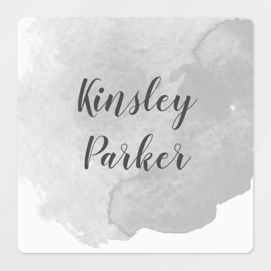 Moderne Waterverf Script Kinder naam waterdicht Labels (Design 2)