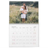 Moderne waterverf script multi-foto kalender (Jan 2026)