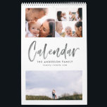 Moderne waterverf script multi-foto kalender<br><div class="desc">Het moderne manuscript van de waterverf multi fotokalender. De perfecte familiekalender voor je zelf of als cadeau.</div>