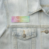 Moderne Waterverf Script Rainbow Pastel Naamplaatje (In situ)