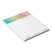 Moderne Waterverf Script Rainbow Pastel - Notitieb Notitieblok (Schuin)