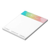 Moderne Waterverf Script Rainbow Pastel - Notitieb Notitieblok (Linkerzijde)