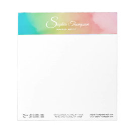 Moderne Waterverf Script Rainbow Pastel - Notitieb Notitieblok