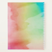Moderne Waterverf Script Rainbow Pastel - Planner (Achterkant)