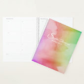 Moderne Waterverf Script Rainbow Pastel - Planner (Display)