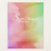 Moderne Waterverf Script Rainbow Pastel - Planner (Voorkant)