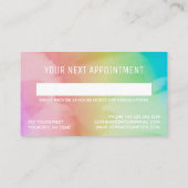 Moderne Waterverf Script-regenboog - Aanwijzing Afsprakenkaartje (Achterkant)